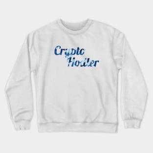 Crypto Hodler Blue Camo Big Logo Crewneck Sweatshirt